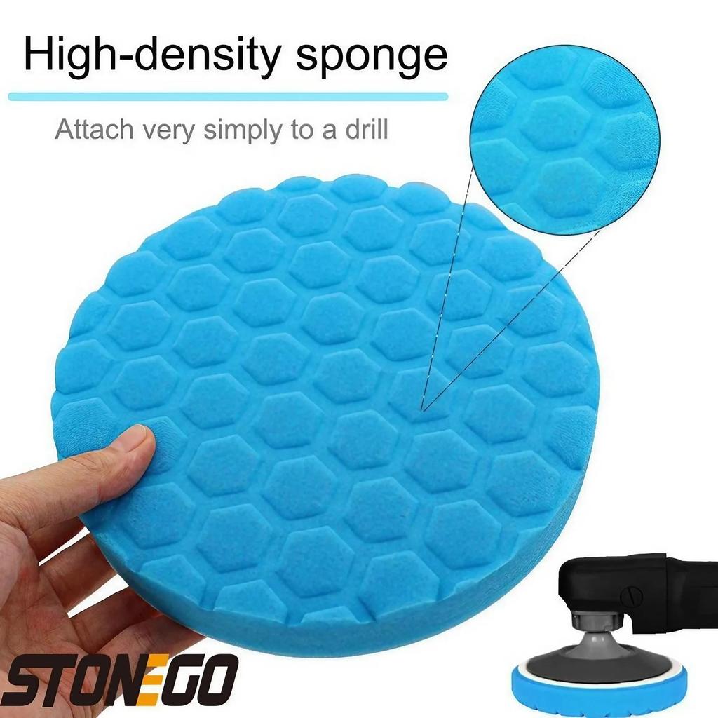5Pcs Car Buffing Polishing Pads Kit Foam Polishers for Car Waxing Cutting Polishing Accessories Auto Detailing Supplies