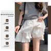 2025 New Summer A-Line White Lace Pleated Ballet-Inspired Skirt for Women