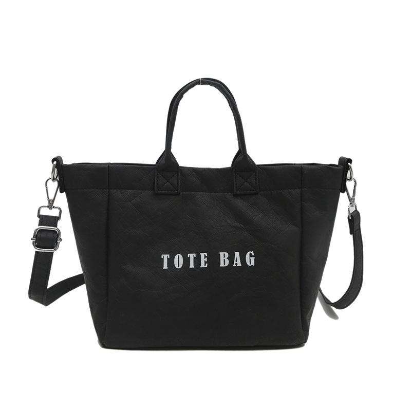 New Fashionable and Versatile Texture Large Capacity Hand Tote Bag DuPont Paper Single-shoulder Crossbody Bag