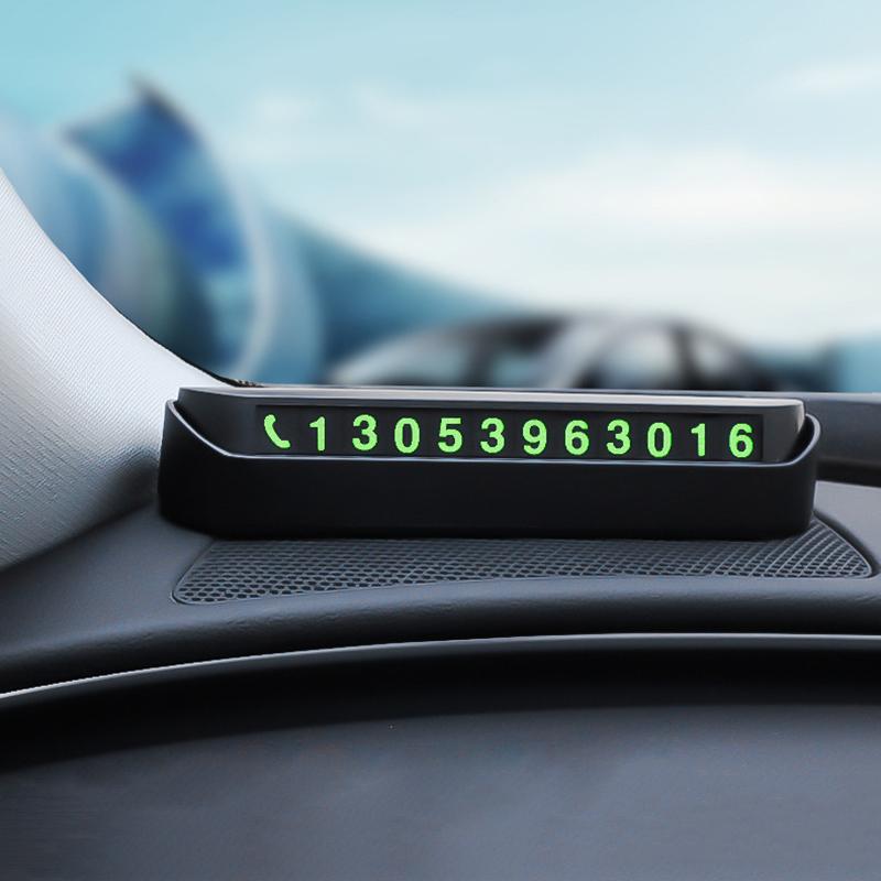 1Pc Car Temporary Parking Card Phone Number Card Plate Telephone Number Car Park Stop Automobile Accessories