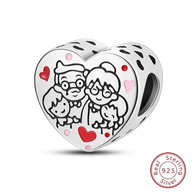 100% Copper Heart Shaped Warm Family Charm Beads Fit Qikaola Original Bracelets Fine Diy Mother'S Day Jewelry Gifts