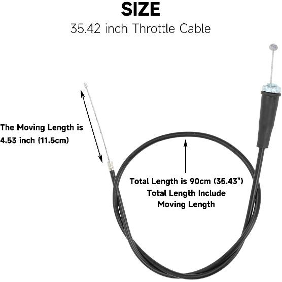 HIAORS 35.43" Throttle Cable For 50Cc 70Cc 90Cc 110Cc 125Cc SSR Tao Tao DB14 DB17 DB20 DB24 Coolster MadMax QG-210 Baja Dirt Runner Apollo RFZ Roketa