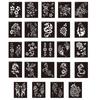 Semi Permanent Tattoo Flower Dragon Butterfly Henna Tattoo Stencil Temporary Tattoo Stickers for Face Paint Body Art