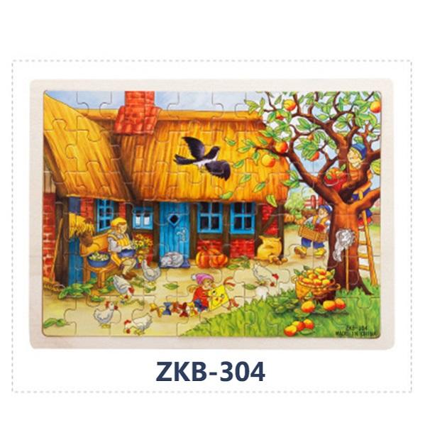 60 Pieces Wooden Puzzles for Kids Wood Jigsaw Puzzle Game Children Learning Educational Toys