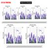 2pc  2D plane printing Light Filtering Curtains Lavender and Butterflies Versatile Durable Polyester (without rod) Decorations
