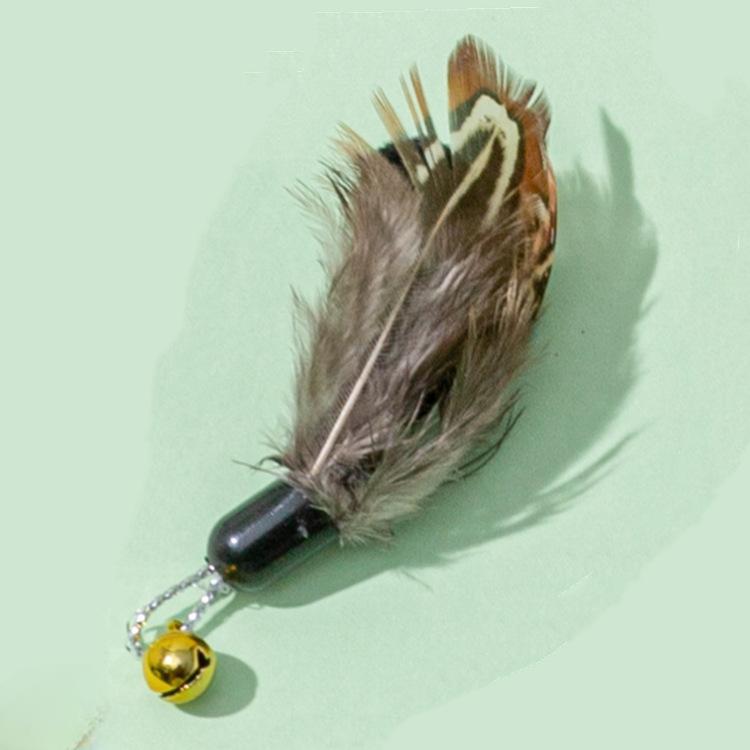 Accessoires Jouet Interactif Plume pour Chat Faux Jouet avec Clochette Rechange Recharge Entraînement Jouets pour Chaton