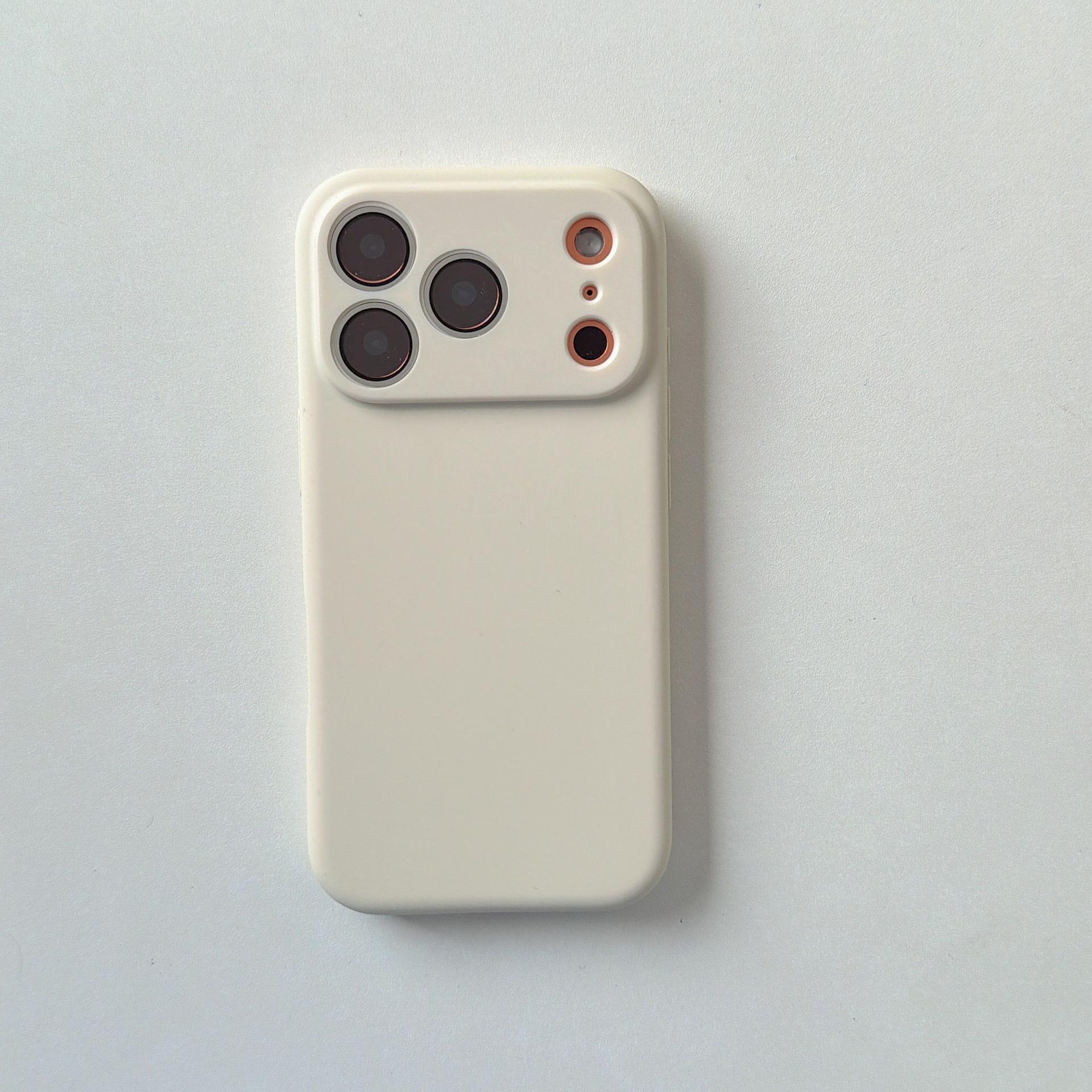 

True Liquid Silicone iPhone 17 Case: Solid Color, Full Lens Coverage, Compatible with iPhone 16 iPhone 14 Pro Max античний білий колір