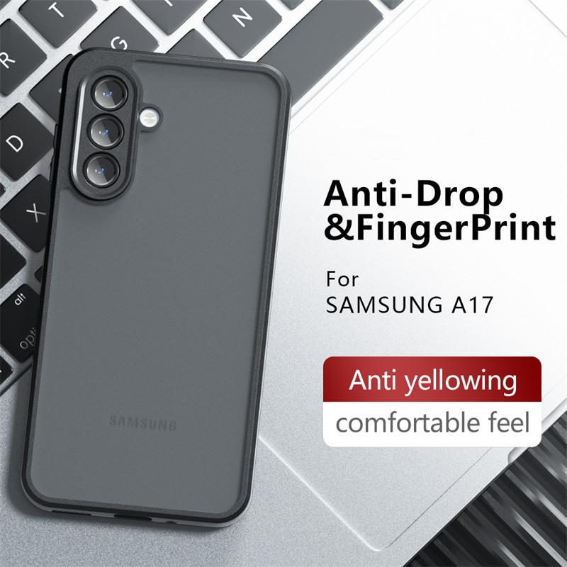 Translucent Matte Case For Samsung Galaxy A17 Anti-knock Matte PC Full Back Cover For Samsung A17 A07 Case For Samsung A17 Case