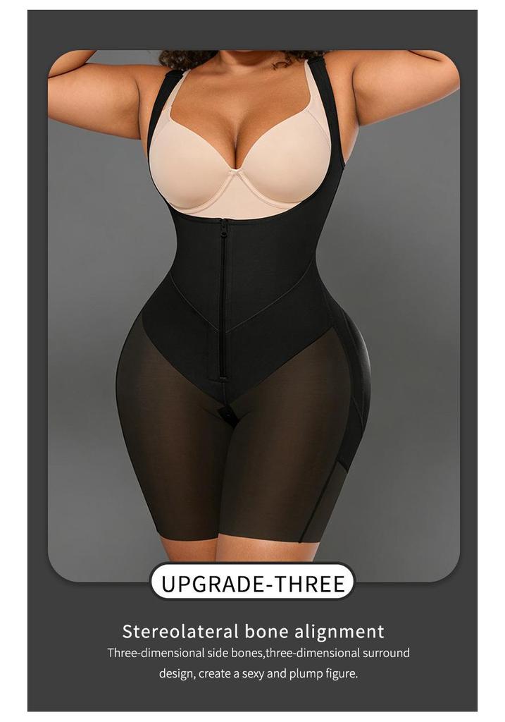 Women's Postpartum Tummy-Control Butt-Lifting Shapewear with Zipper Crotch