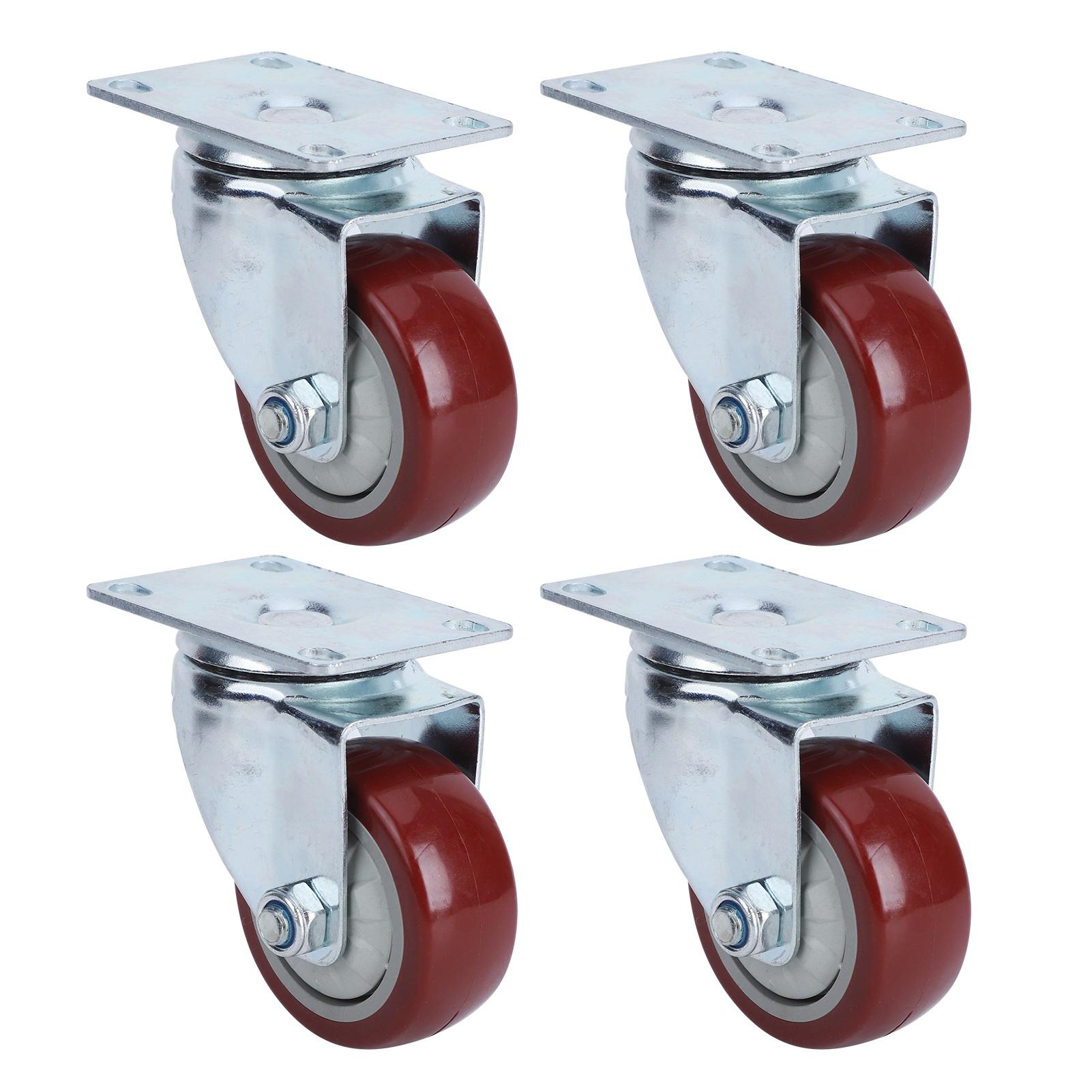 

4 шт. Тяжелый ролик с вращением на 360 градусов, полиуретановое универсальное колесо для мебельной тележки для покупок, 5 дюймов, 250 фунтов 3 Inch