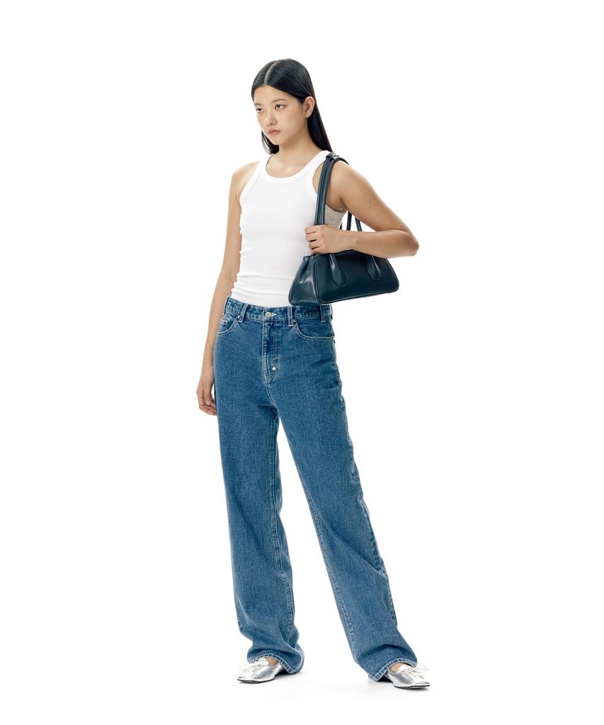 Ames-Worldwide Lungo Baguette Bag Greyish Navy (Am2Esuab49A)