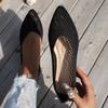 Fashion Women Flats Shoes Pointed Toe Ladies Shoes Solid Color Knitted Slip On Loafers Women Casual Breathable Ballet Women Flat Shoes
