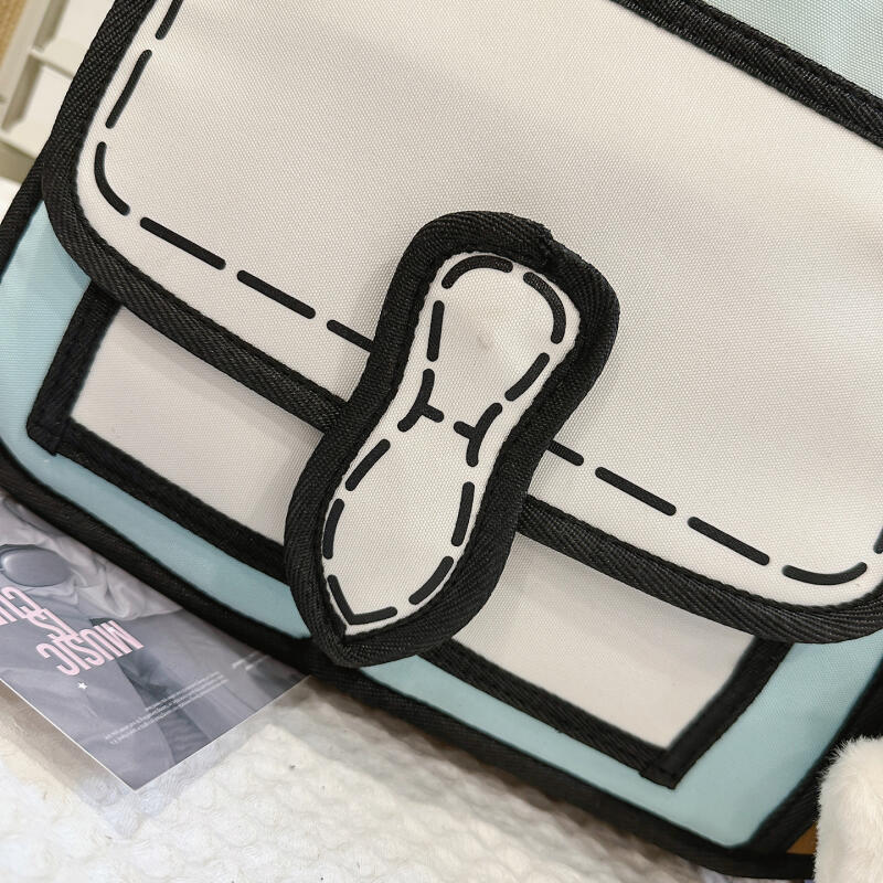 Rucksack mit großem Fassungsvermögen, 2D, Cartoon, Stereo, Schultasche für Studenten
