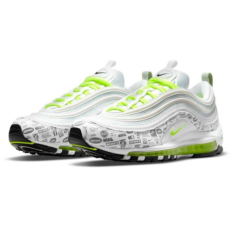 Nike Air Max 97 Reflective Logo Men Sneakers White Black Pure-Platinum DH0006-100