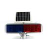 Solar-Powered Aluminum LED Strobe Light for Traffic with Red and Blue Ten-Grid Design