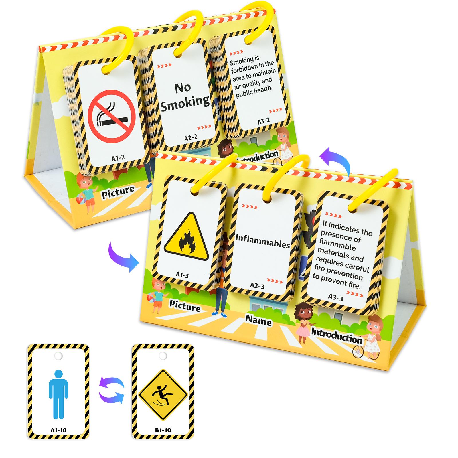 

72 Road Signs, Children S Desktop Education Cards, Graphic And English Parent-Child Interactive Three-Dimensional Cards