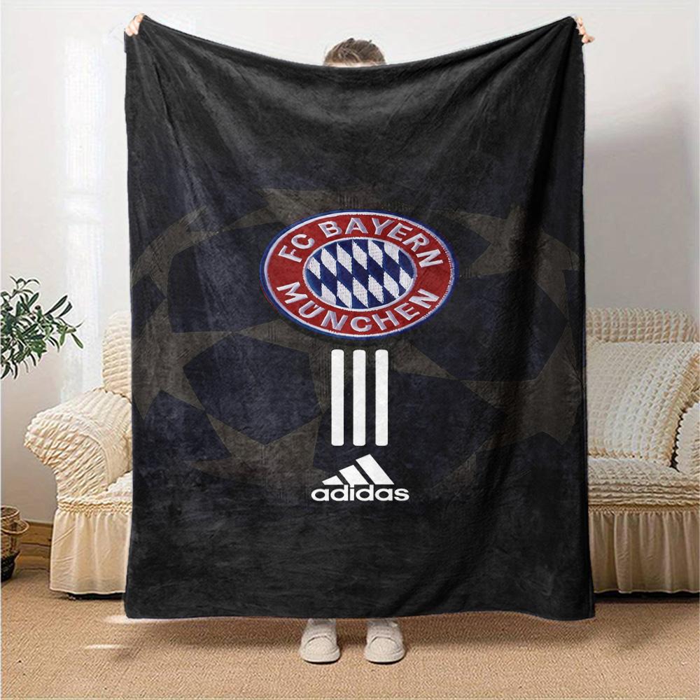Bayern Munich Emblem Blanket Soft Warm Cozy Suitable for Office Bedding Couch Four Seasons Universal Playful Design Gift for Travel Home Birthdays