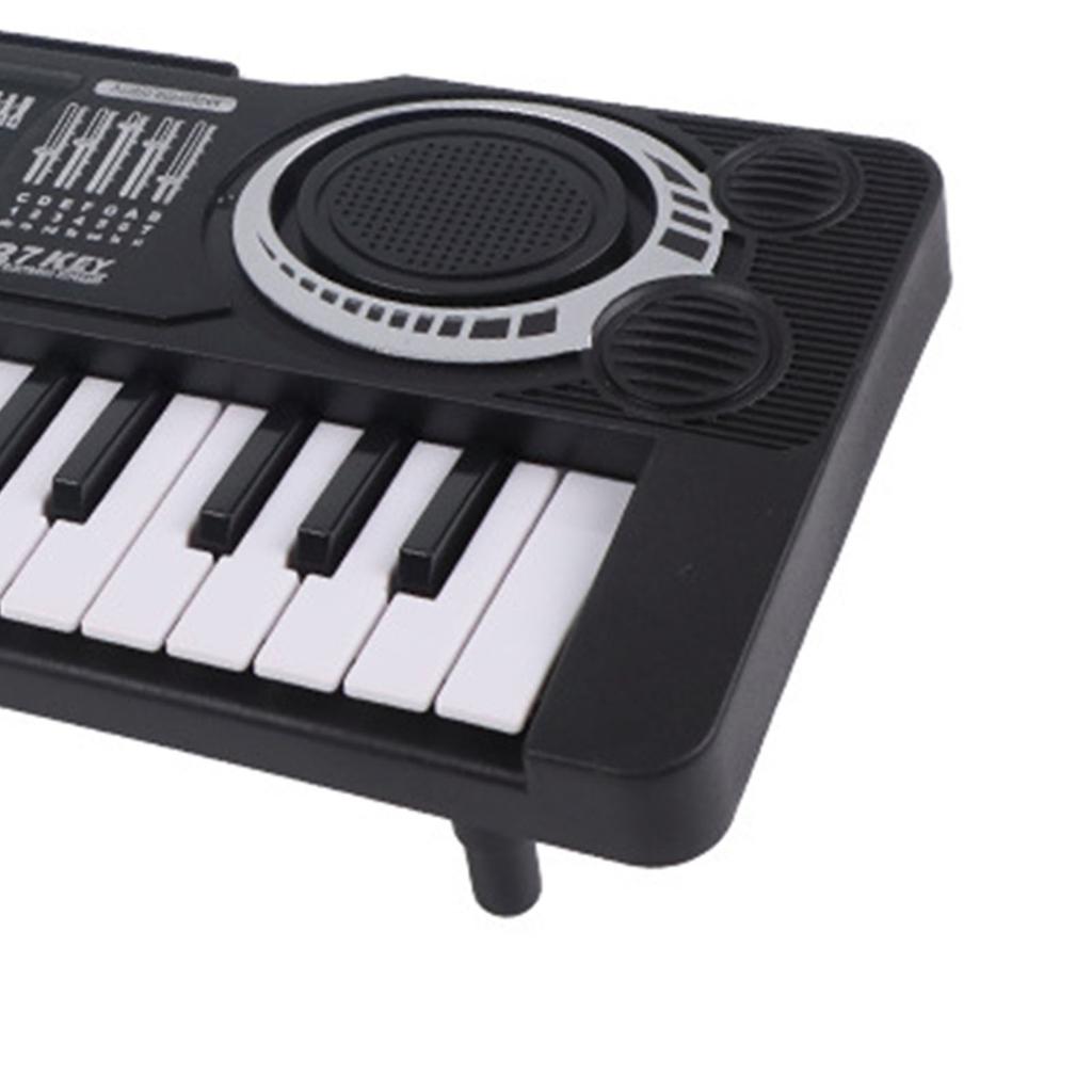 Kids Keyboard Piano 37 Key Portable Educational Musical Instrument Toy Electronic Digital Piano for Children Black
