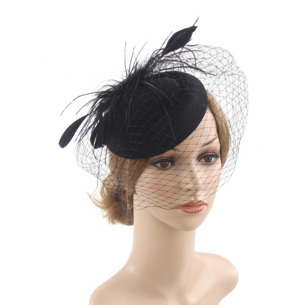 Fishnet Veil Felt Fascinator Hat Elegant Pillbox Hats New Wedding Veil Hat  Wedding Party