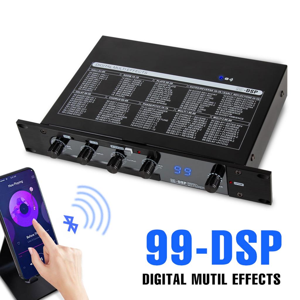 Professional Karaoke Mixer 99 DSP Digital Audio Effector Stereo Sound Effect Bluetooth-compatible 5.0 Transmission