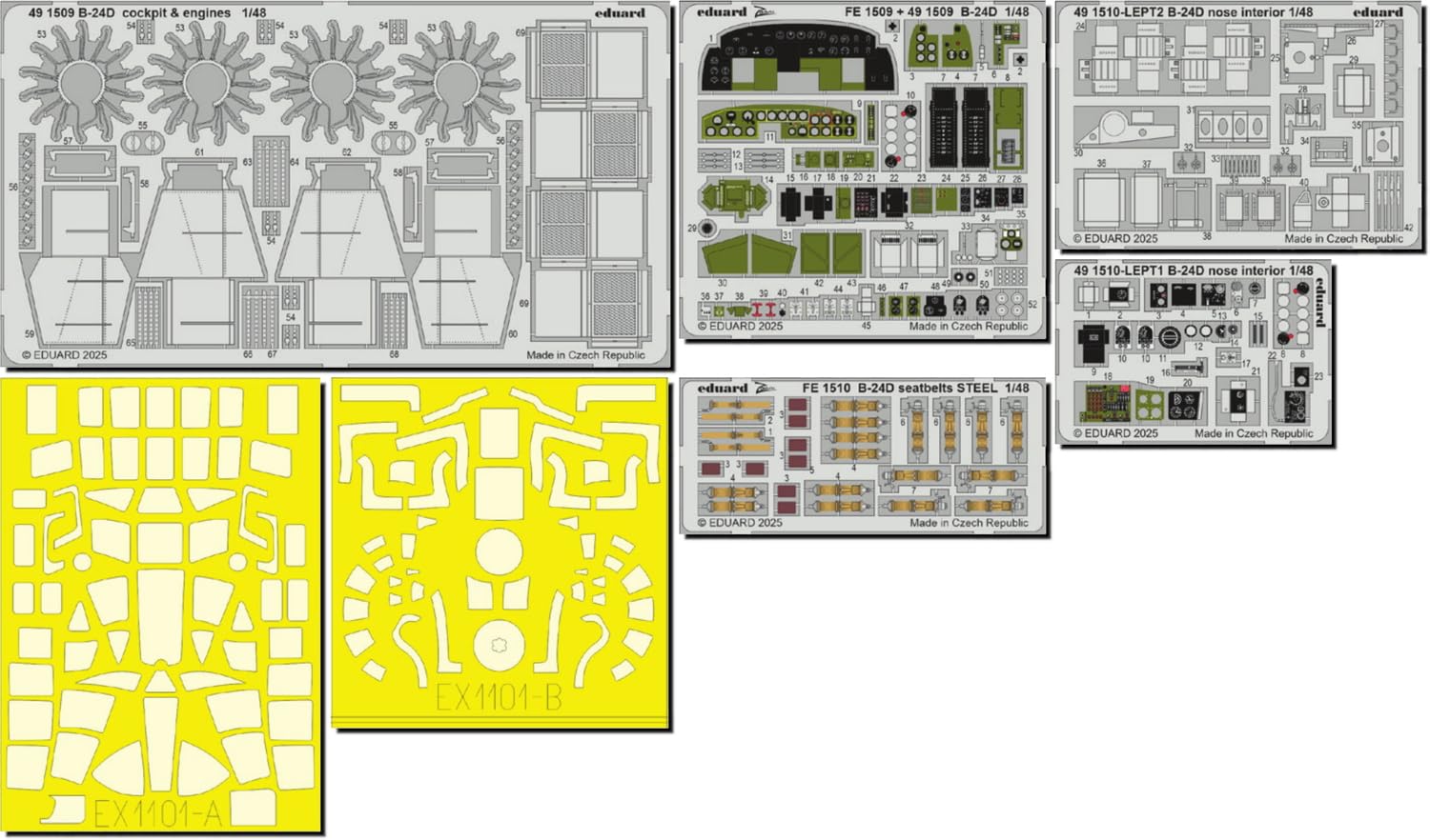 

eduard Набор деталей Big Ed I Детали для пластиковой модели хобби EDUBIG49449 1/48 B-24D (для Босса) (Самолет)