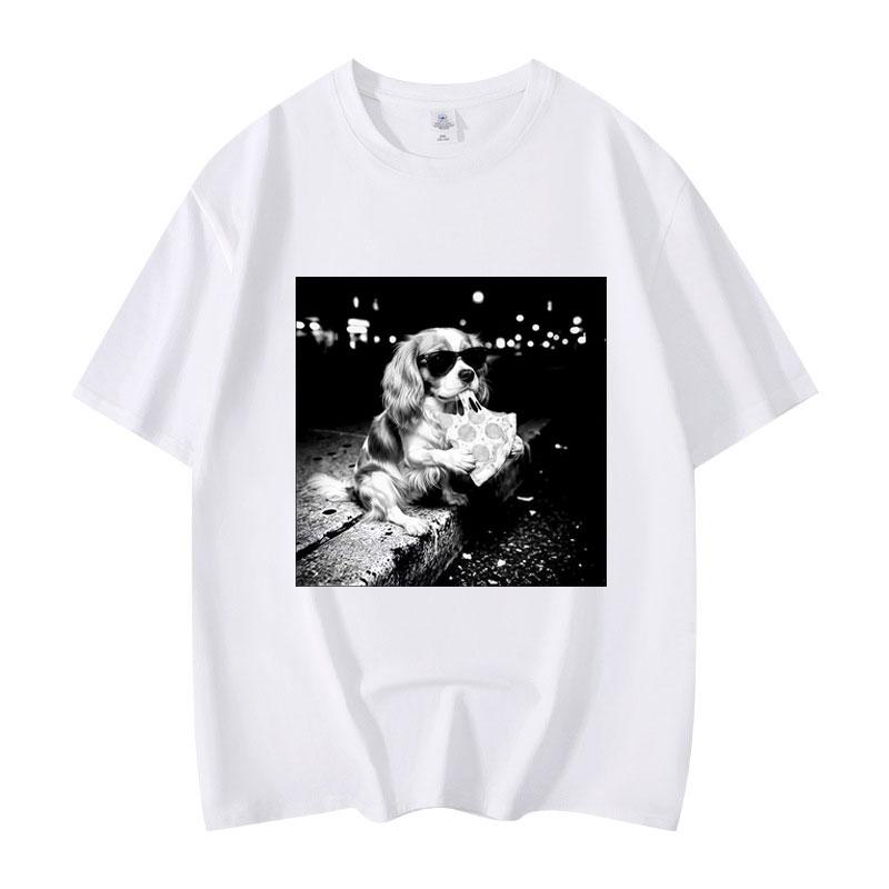 Funny Cavalier King Meme Tshirt Unisex Women Fashion Vintage Short Sleeve Tshirts Summer High Quality Cotton Oversized T Shirts