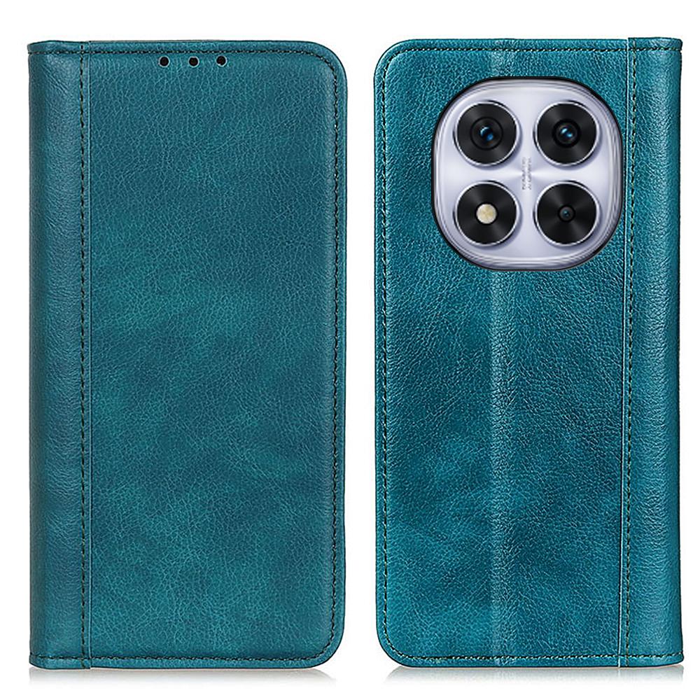 

Для Xiaomi Redmi Note 14 Pro 5G/Poco X7 5G Чехол-подставка из спилковой кожи с текстурой личи кошелек чехол для телефона Green