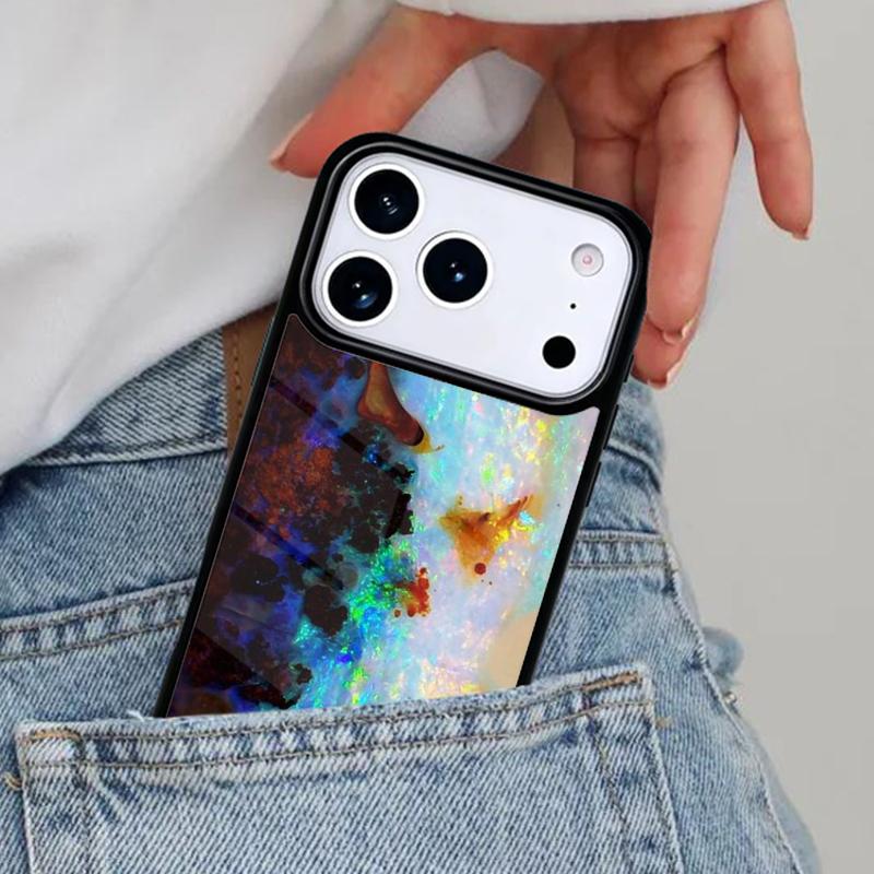 Opal Stone Iridescent Phone Case for iPhone 17ProMax 12 13 14 15 16e 17 Pro Max Plus Air Cover