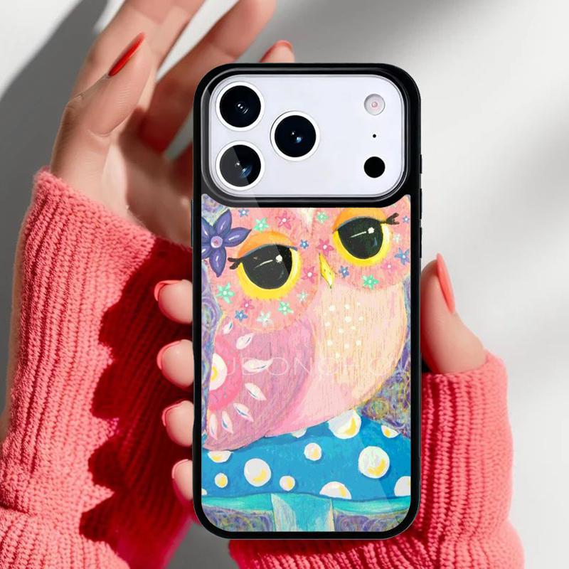 Bird Owl Nature Predator Phone Case for iPhone 17 16 15 14 13 Pro Max Back Cover for 12 11 Pro Coque