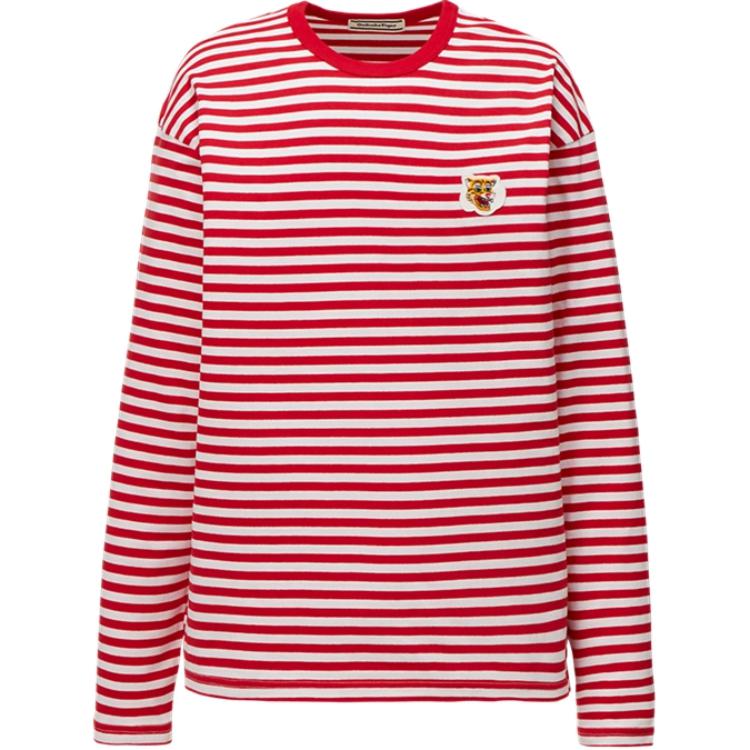 

Onitsuka Tiger Striped Round Neck Long Sleeve T-Shirt Unisex Tops Red 2183B432-600 XS