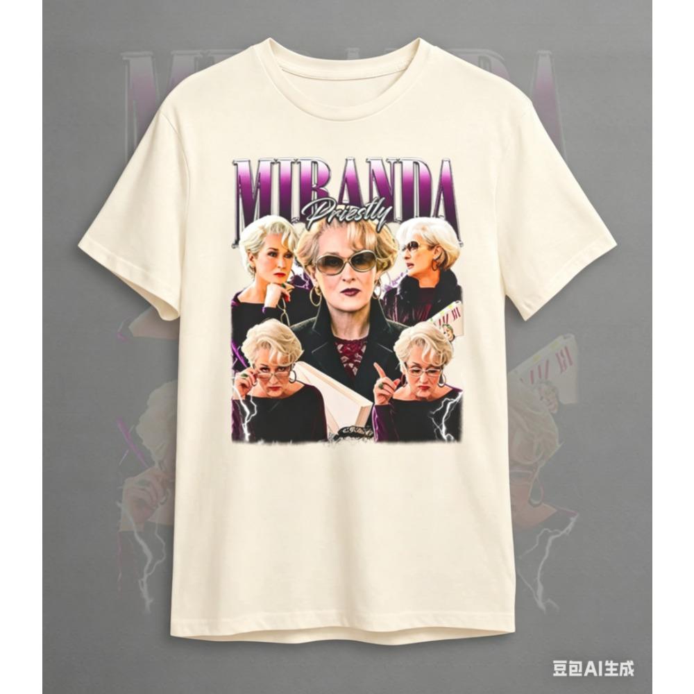 Movie The Devil Wears Prada Miranda Priestly T-shirts Men Women Summer Cotton Y2K Clothing Short Sleeved Tee