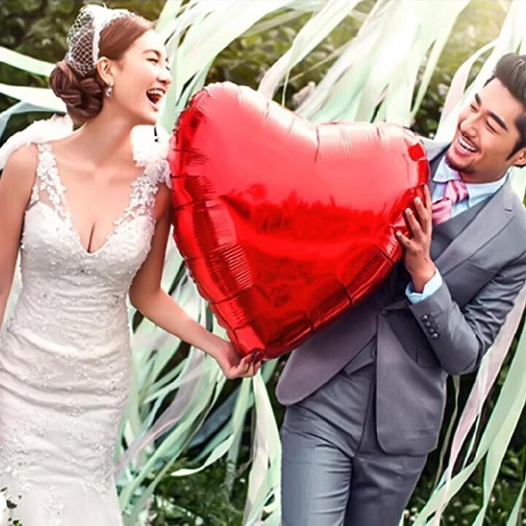 32-Zoll Übergroßer Herzförmiger Aluminiumfolienballon, Hochzeitszimmer-Arrangement, Hochzeitsantrag-Geständnis, Hochzeitsdekoration, Geburtstag