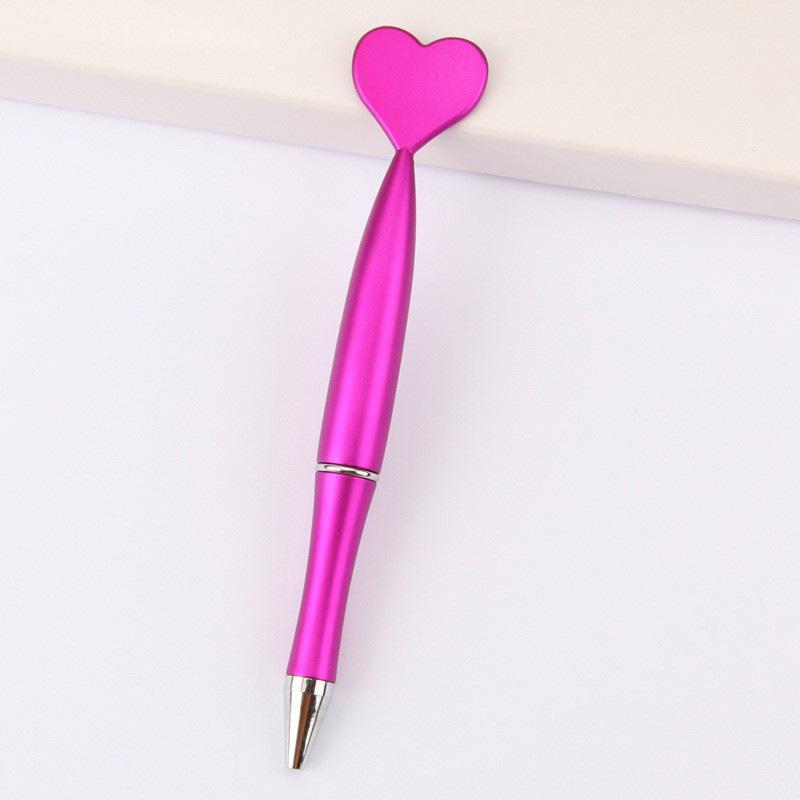 Heart-shaped Plastic Ballpoint Pen - Student Stationery Gift with Customizable Logo