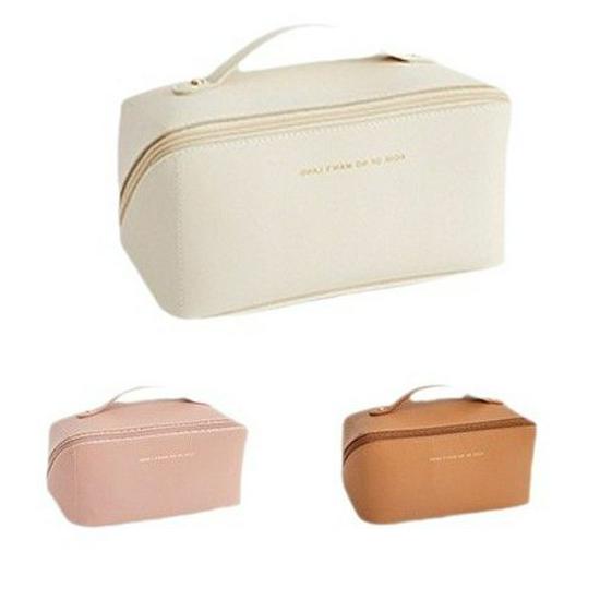 Portable Waterproof Accordion Makeup & Toiletry Bag - Large Capacity Travel Organizer