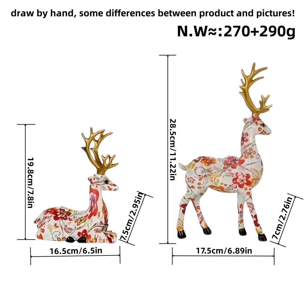 Modern Simple Resin Crafts Deer Ornaments Home Living Room Decoration Creative Opening Newlyweds Wedding Gifts