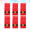 6Pcs Red Christmas Tableware Holder Cutlery Bags Belt Design Silverware Storage Pouch Creative Festive Dining Decoration