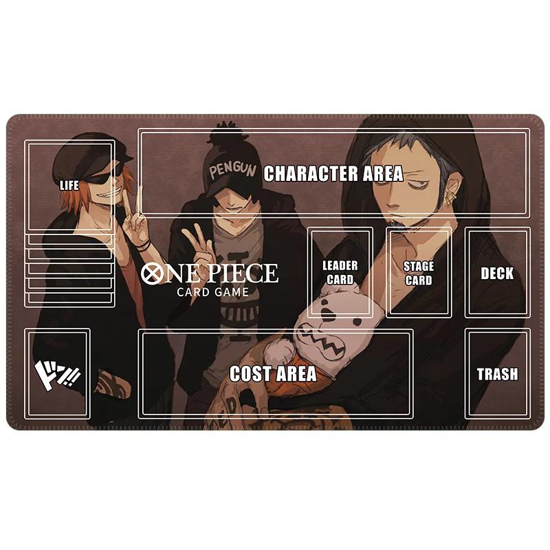 Minimalist Black One Piece TCG Playmat NonSlip Large Card Game Desk Mat Waterproof Gaming Keyboard Pad