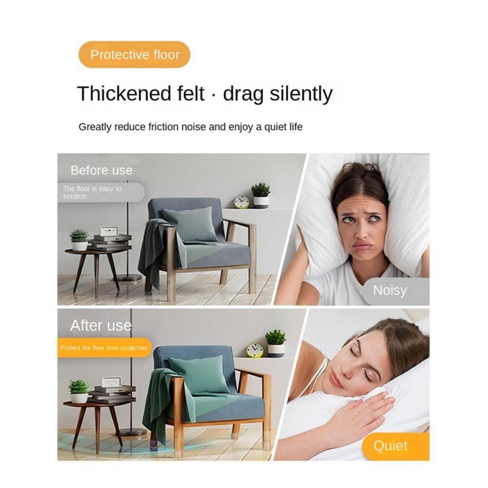 Universal Floor Protectors Chair Leg Cover Square Reduce Noise Chair Feet Cover Non-Slip Thickened Silicone Leg Caps Hardwood