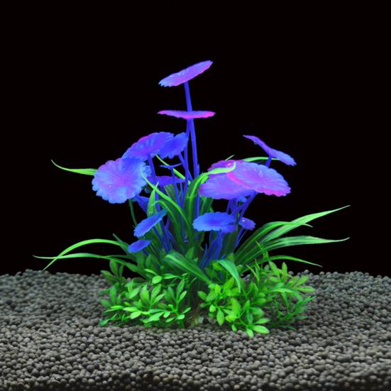 Artificial Aquatic Plants Fade-resistant Simulation Plastic Hydroponic Grass Vibrant Aquarium Landscape Decor for Fish Reptile Tanks