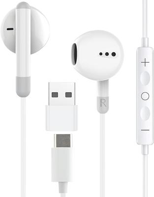 New Edition iPhone Wired Earphones with Karaoke MEMS Microphone for Pixel and White [2025 15/16 Compatible] Type-C High-Sensitivity Galaxy, Xiaomi,