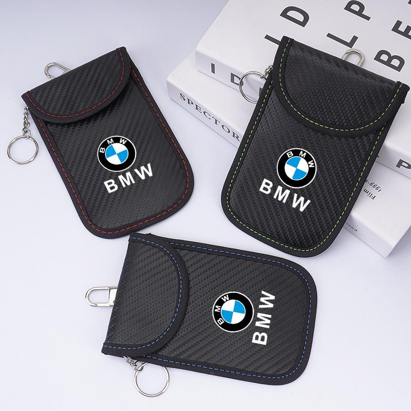 Car Key Case Signal Blocker Bag RFID Shielding Pocket Key Protector Anti-Theft Pouch For BMW E46 X1 X2 X3 X4 F48 G01 E83 F30 M IMNOV1