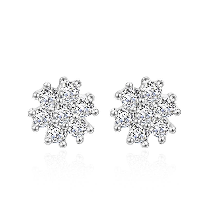 925 Sterling Silver Earrings for Women Original Charm Double Hoop Earrings Pave CZ Fine Engagement Anniversary Jewelry E557