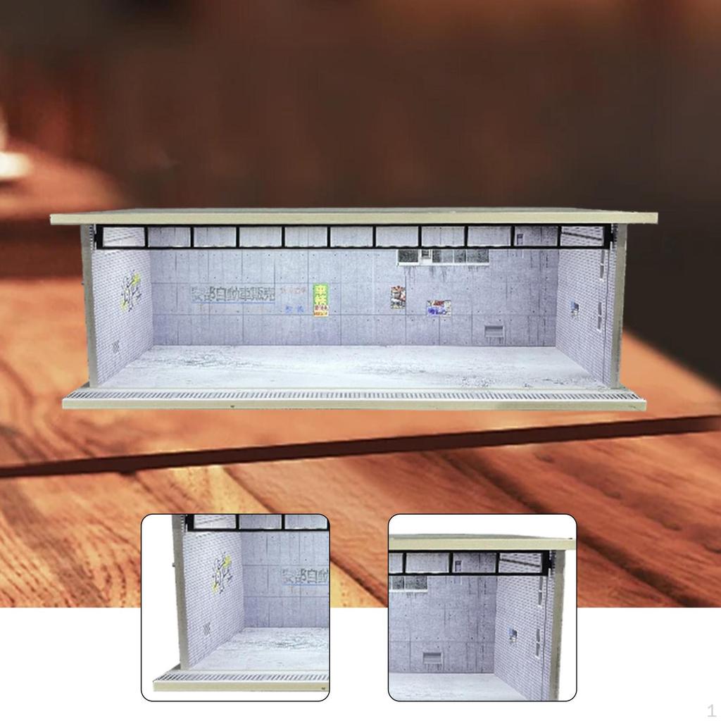 1/64 Model Car Display Case Collectible Gift Dustproof Decorative Photo Prop Ornament Parking Lot