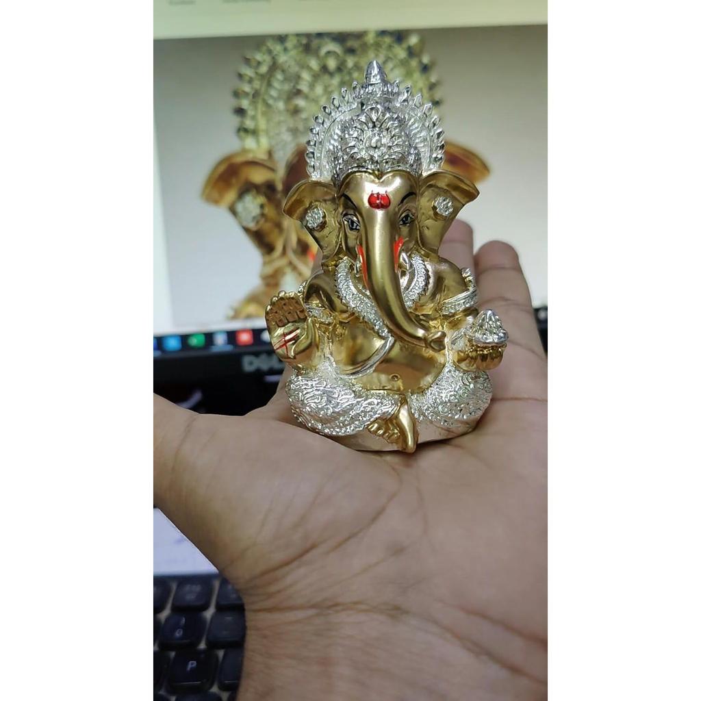 Ganesha Idol Ganesh for Car Dashboard Statue Ganpati Vinayaka Vinayagar Figurine Diwali Gifts Home Decor Luck,