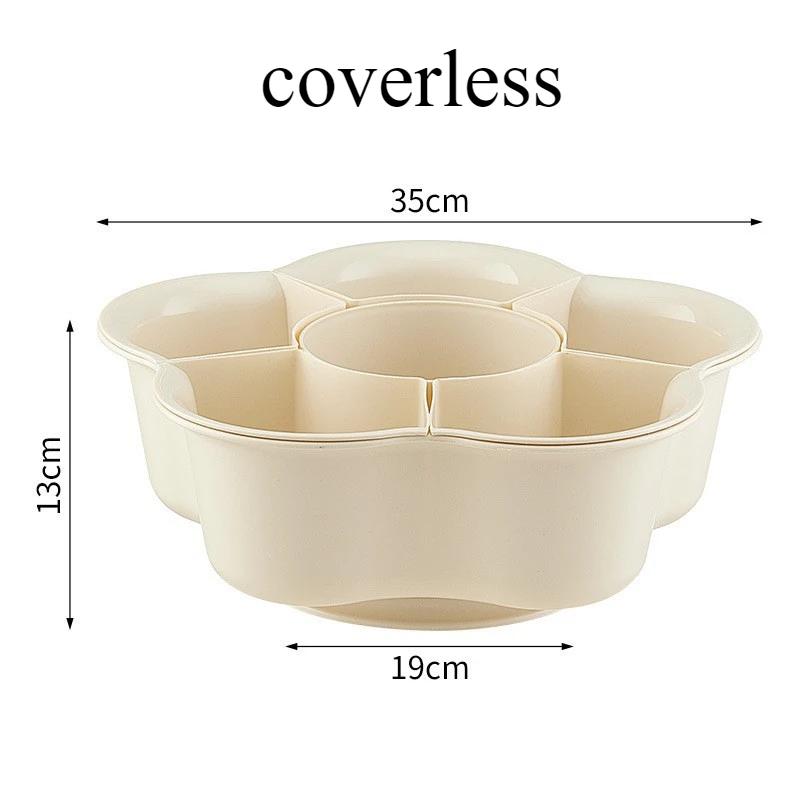Rotatable Household Hot Pot with Lid Platter Washing Vegetables Drain Basin Multifunctional Lid Storage Rotatable Fruit Tray