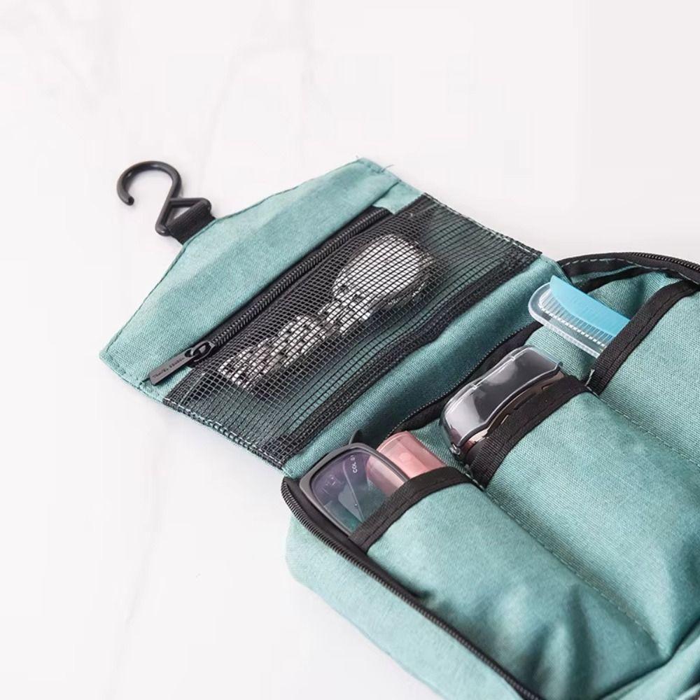 Foldable Hanging Toiletry Bag Hanging Hook Travel Cosmetic Bag Men Makeup Case  Make Up Storage