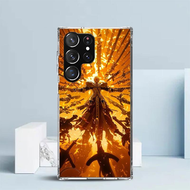Fate Zero Stay Night Gilgamesh Phone Case For Samsung Galaxy S24 S25 Edge S26 Ultra S22 S23 Plus S21 + S20 FE Soft TPU Back Cove