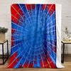 "Red and Blue Web Pattern Spider Design" Print Blanket Soft and Cozy Perfect for the Living Room Bed Sofa or a Nap,gift