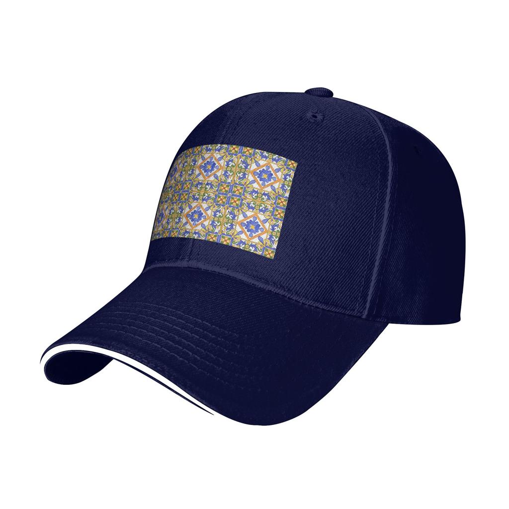CitrusSicilian style summer decor pattern Cap Baseball Caps Adjustable Hat Hip Hop Summer Unisex Baseball Hats Customizable