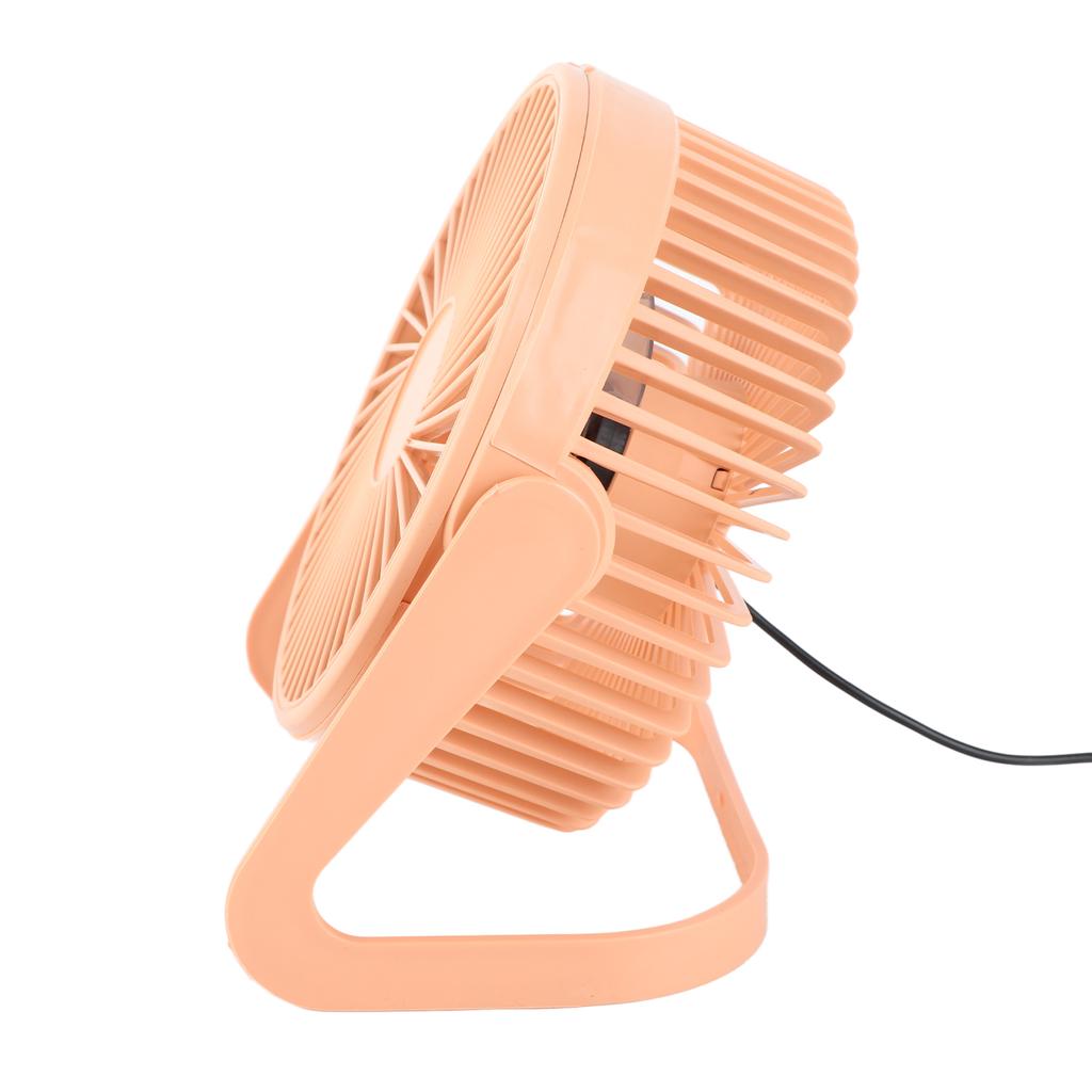 Desk Fan 360 Degree Rotation Low Noise Brushless Motor USB Powered Portable Small Table Fan for Home Desktop   Travel